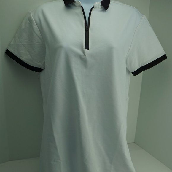 NEW TR Premium Zip Placket Polo for men White CVPL-49 Size Small - Picture 4 of 7